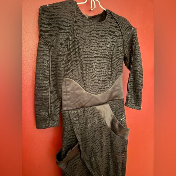 Zhivago sheer black cocktail dress - Picture 7 of 12